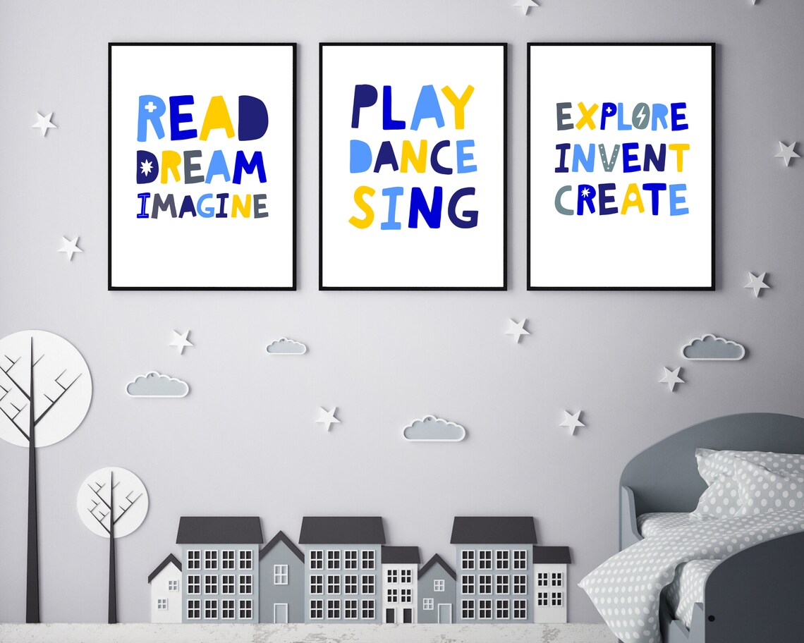 Homeschool decor printable posters boys room prints kids | Etsy