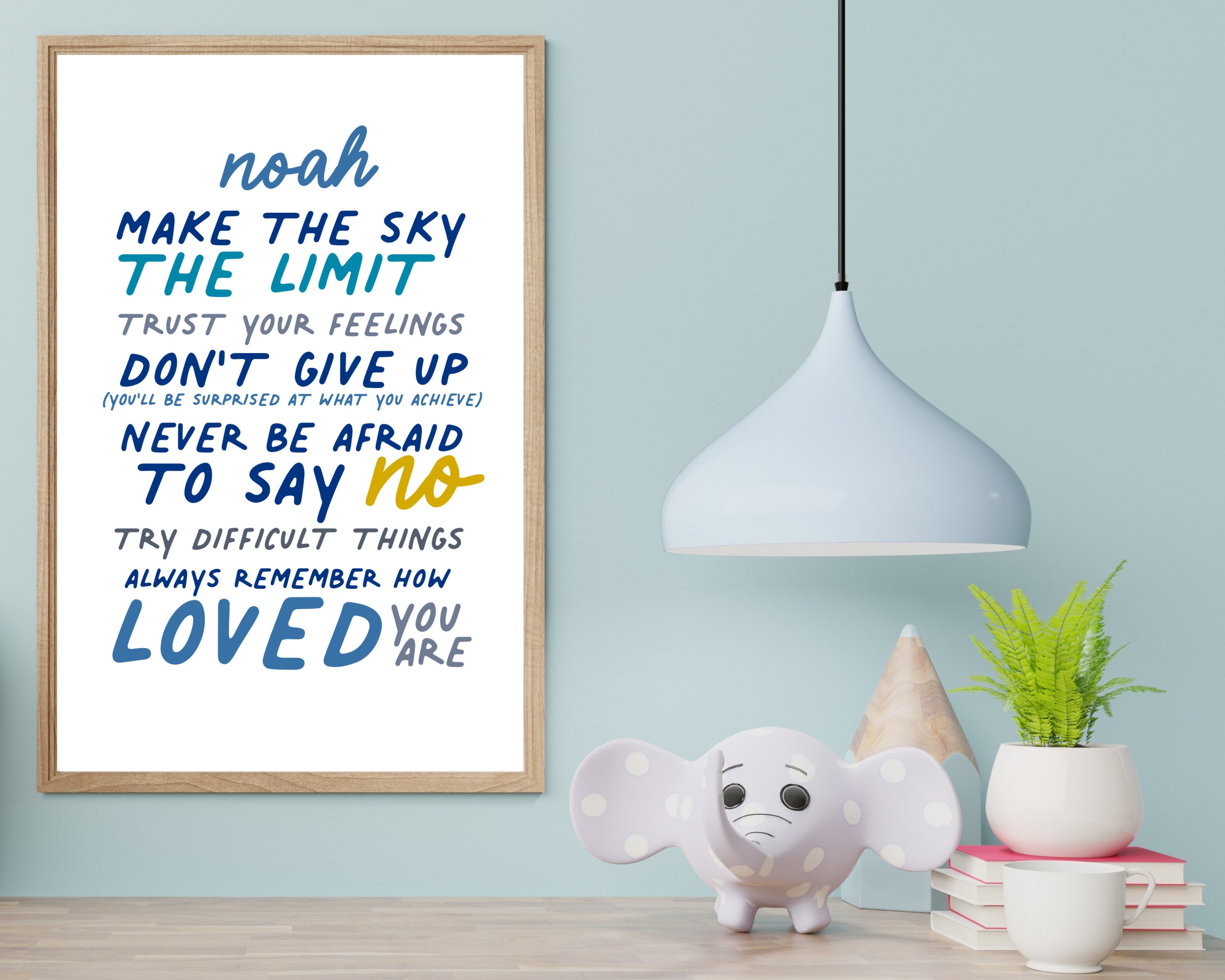 Positive Wall Decor Print Personalized Gifts Teen Wall Art | Etsy