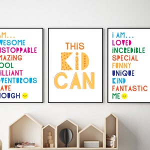 3 Classroom Motivational Quote Digital Poster Prints, Kids Positive ...