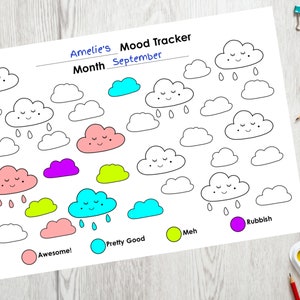 PRINTABLE Mood Tracker Self Care Activity for Kids - Etsy UK