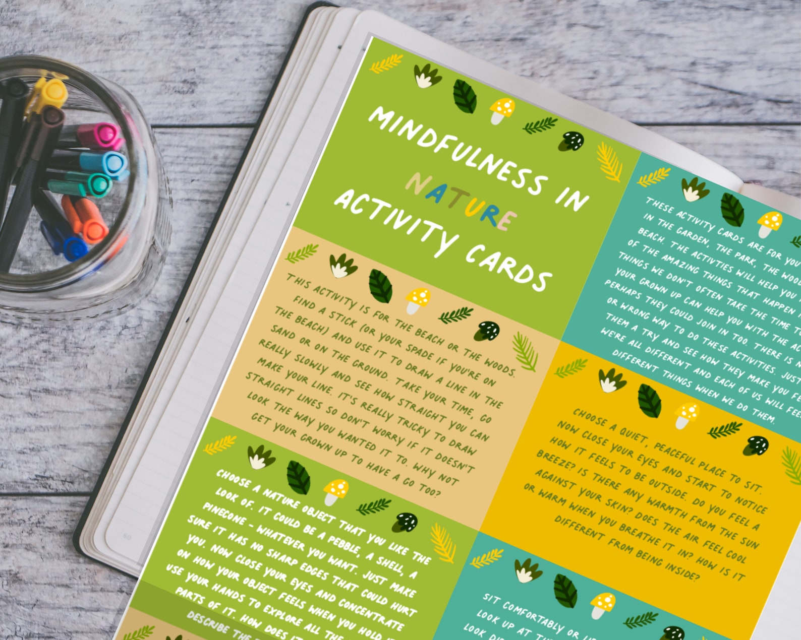 Kids Mindfulness Cards PRINTABLE Mindfulness in Nature | Etsy