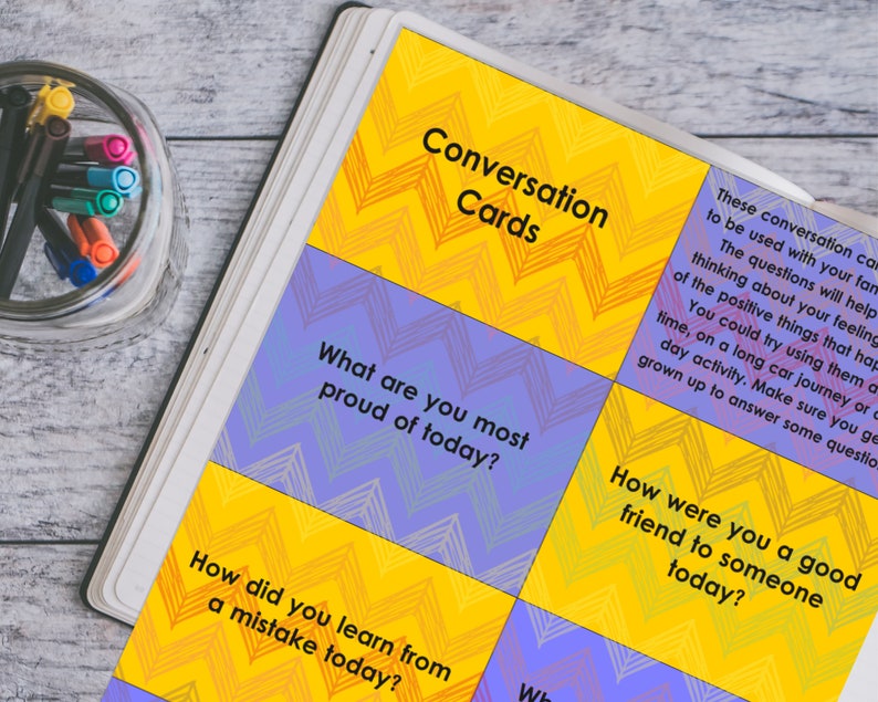 Kids Conversation Cards PRINTABLE Conversation Card Game Etsy Australia
