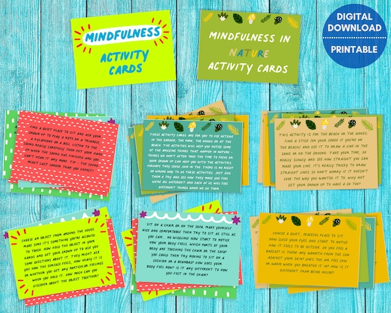 Mindfulness Cards for Kids PRINTABLE Cards Mindful Activity | Etsy UK