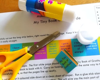 Kit di creazione di mini libri sulla gratitudine per bambini: attività stampabile (PDF)