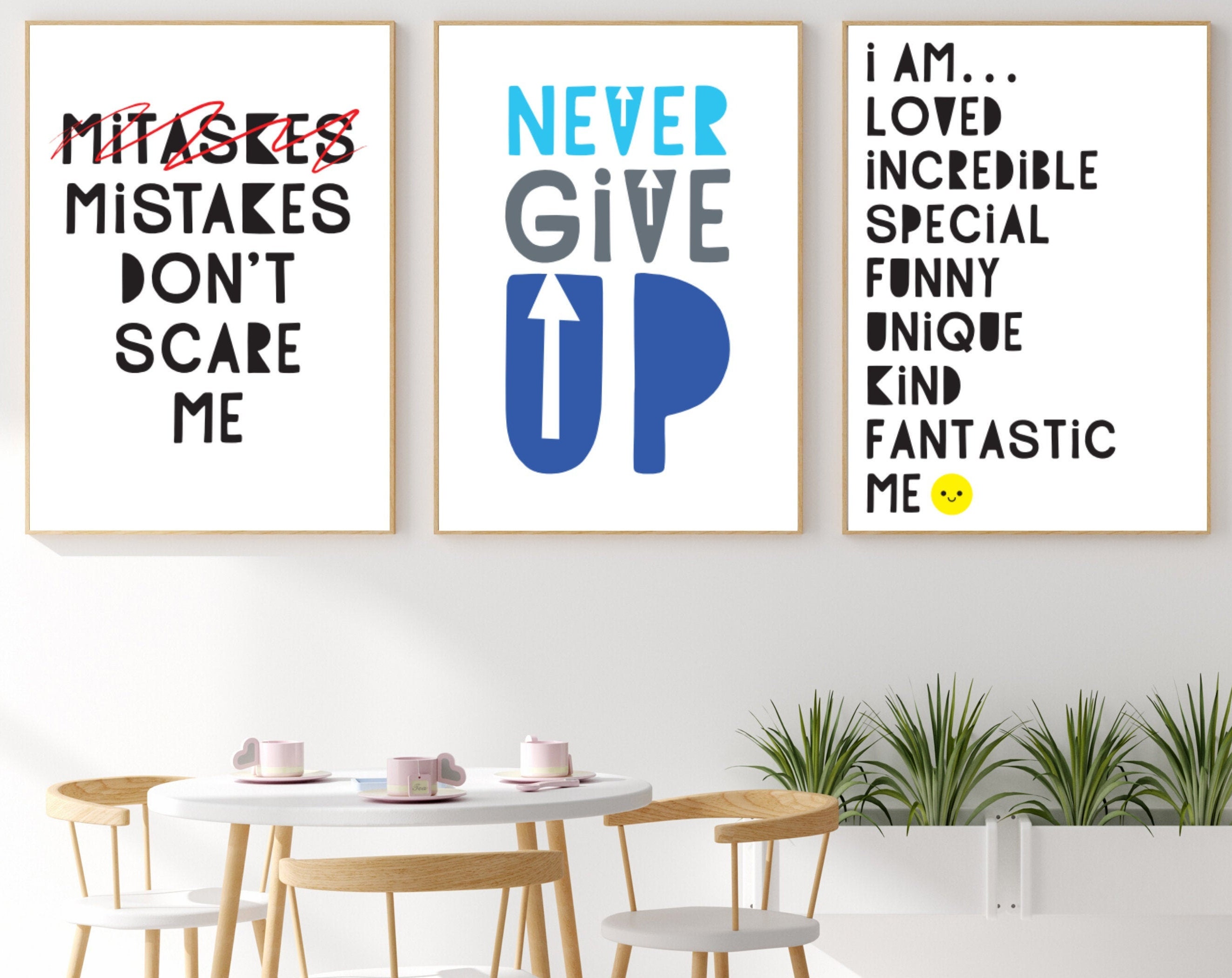 Classroom wall decor, motivational quote printable art, kids positive