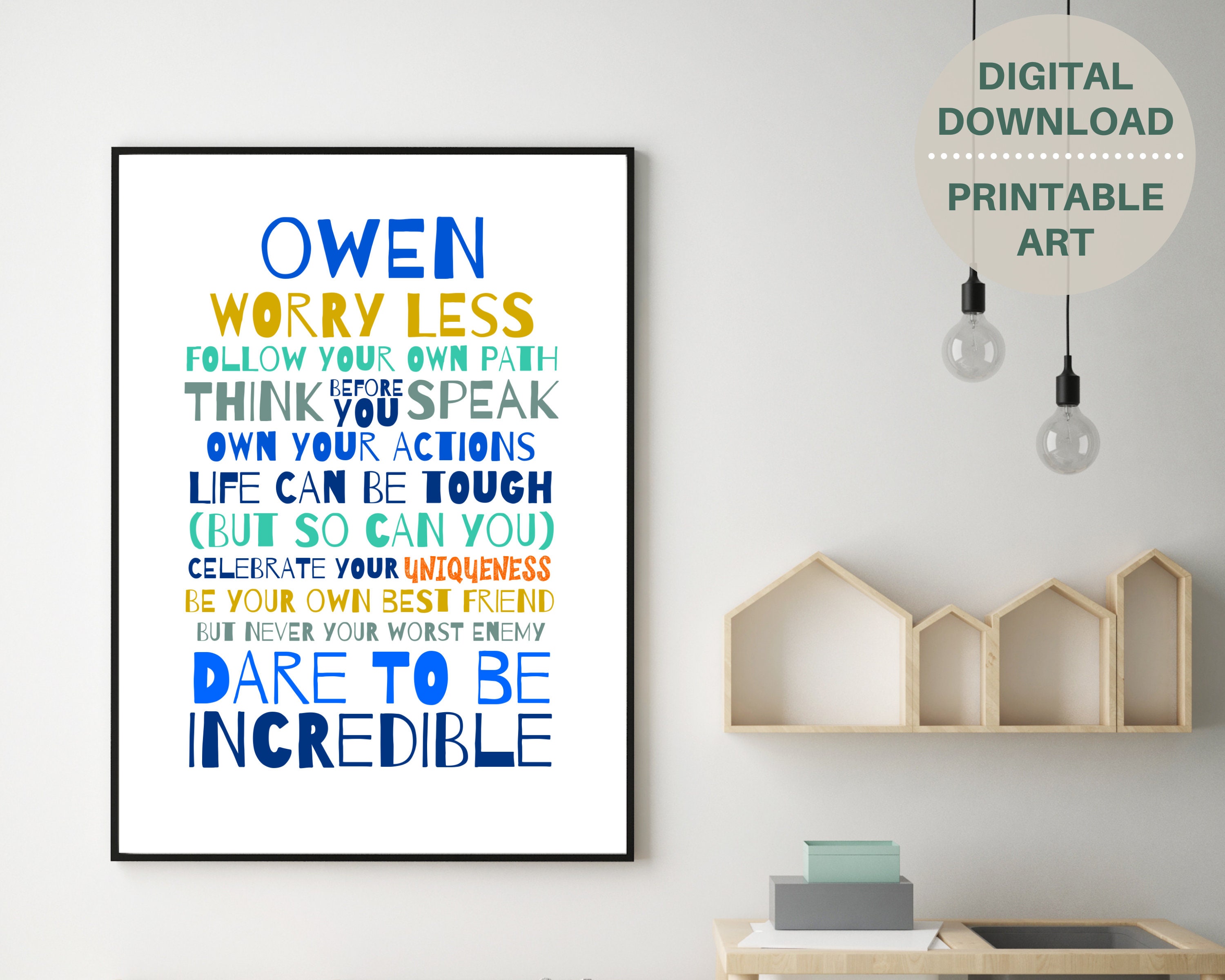 Teens inspirational quote personalized poster PRINTABLE wall | Etsy
