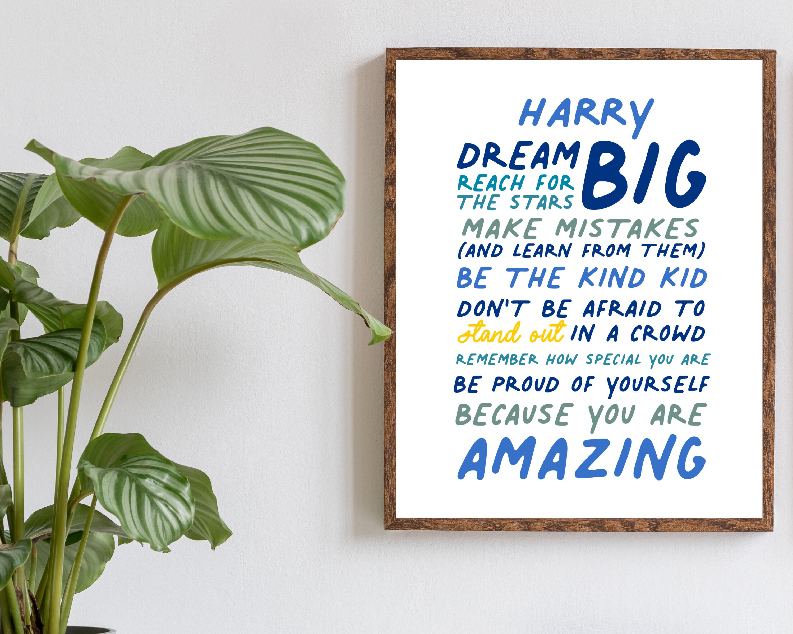 positive quote poster personalized gift for boy teen