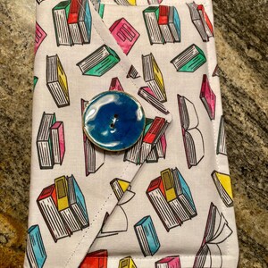 Multi Colored Book Kindle Case, Custom Kindle Paperwhite Sleeve covers in Beautiful Book Fabric