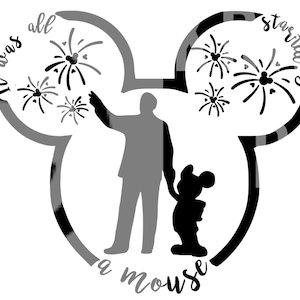 Tutto è stato iniziato da un file taglio del mouse vettore divertente per silhouette e cricut macchine da taglio