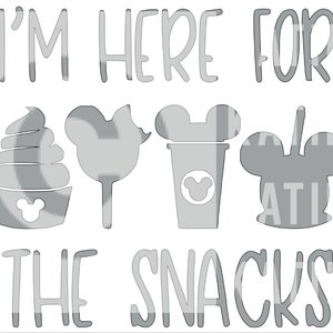 I'm Here For The Snacks Cut File Funny Vector For Silhouette And Cricut Cutting Machines