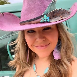 Bisbee hat pin, turquoise stone hat pin, turquoise clay pin, turquoise stick pin, turquoise concho pin, concho hat pin, western hat pin