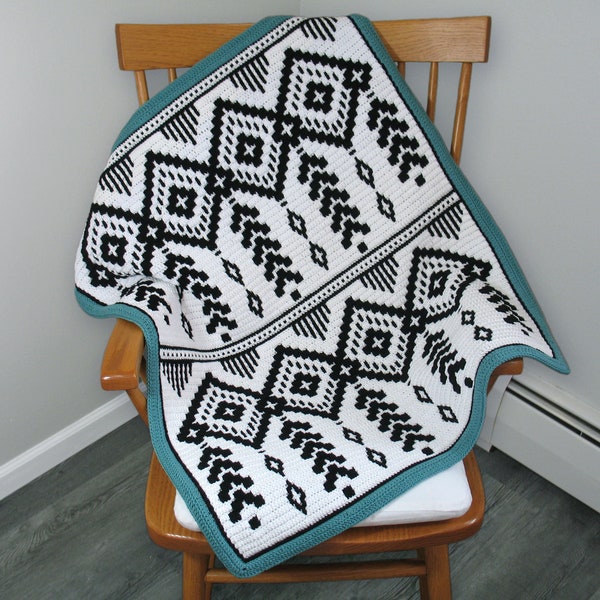 Southwestern Crochet Blanket Pattern Etsy