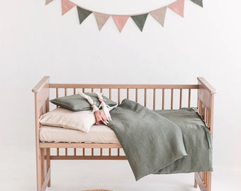 plain grey cot bedding