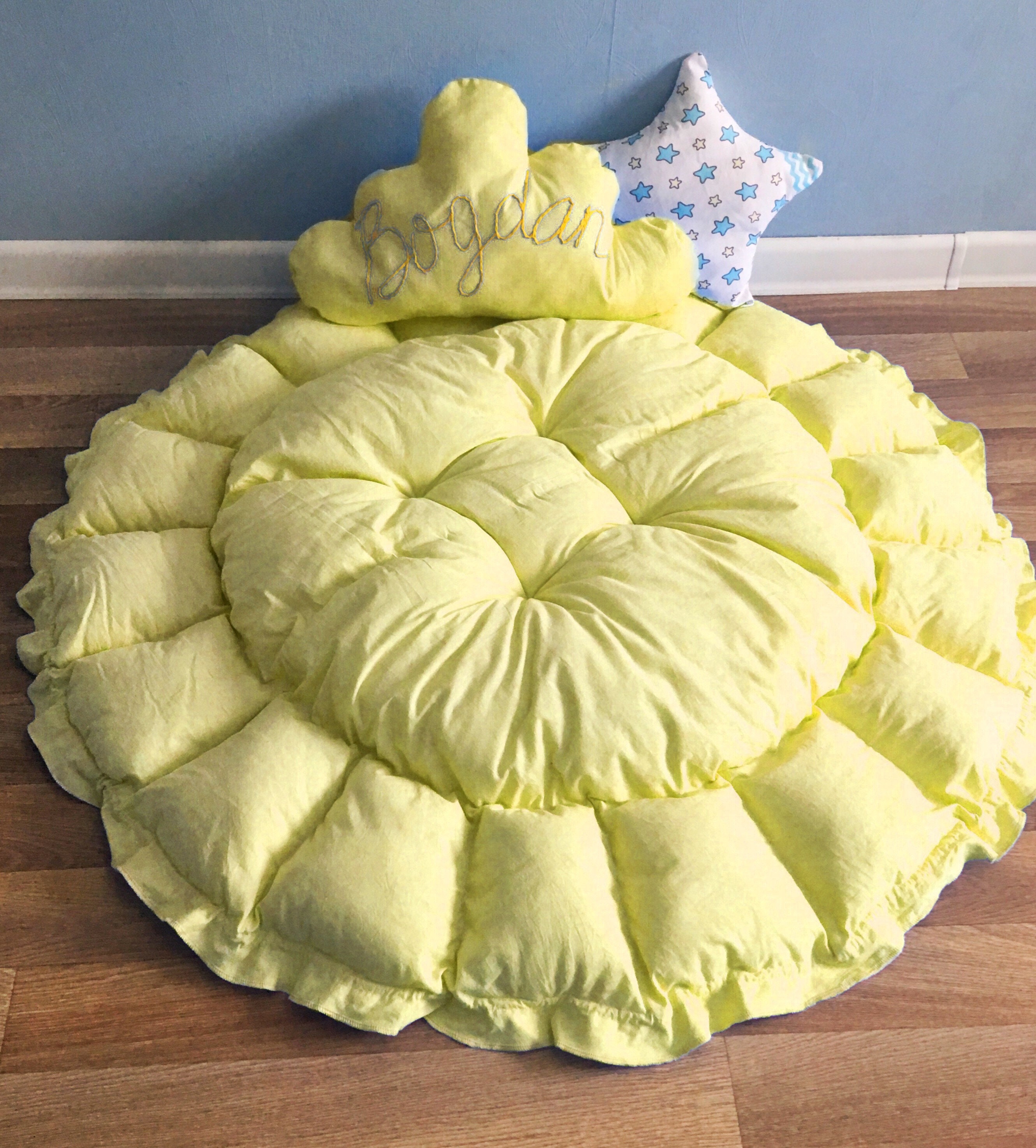 Floor pillow Nest for sleep Baby gift Yellow nest Baby girl Etsy