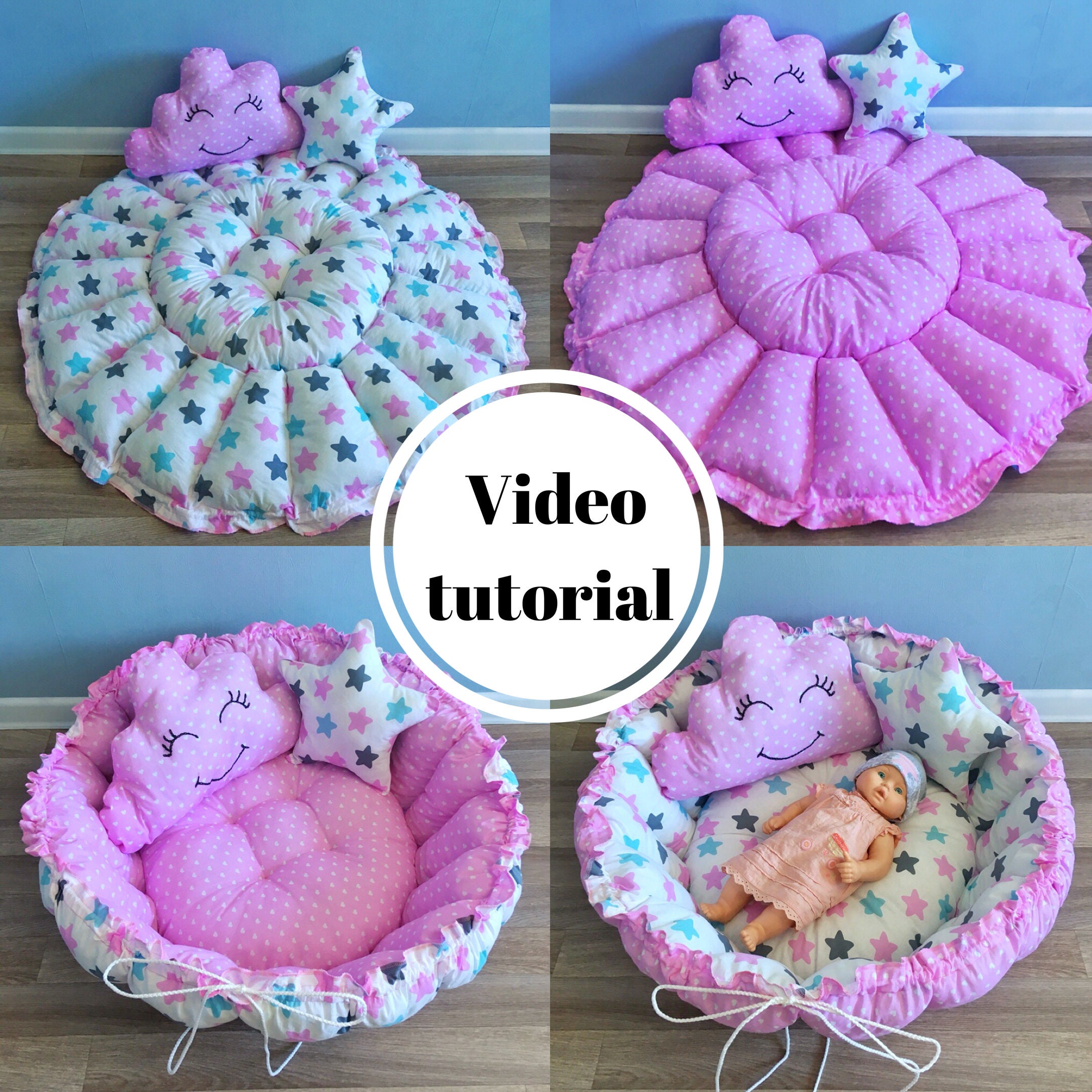 DIY round baby nest pattern Travel bed baby gift Nest Etsy