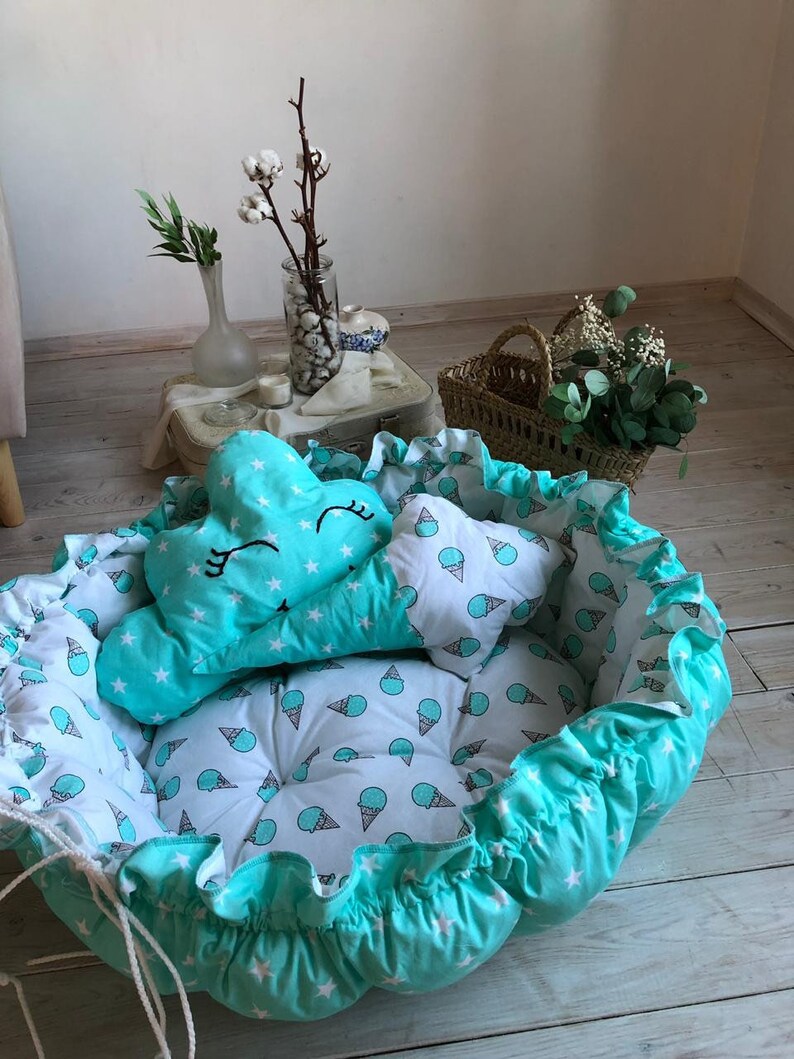 Changing pad Cradle Pillow Cocoon Baby Nest transformer Baby Etsy