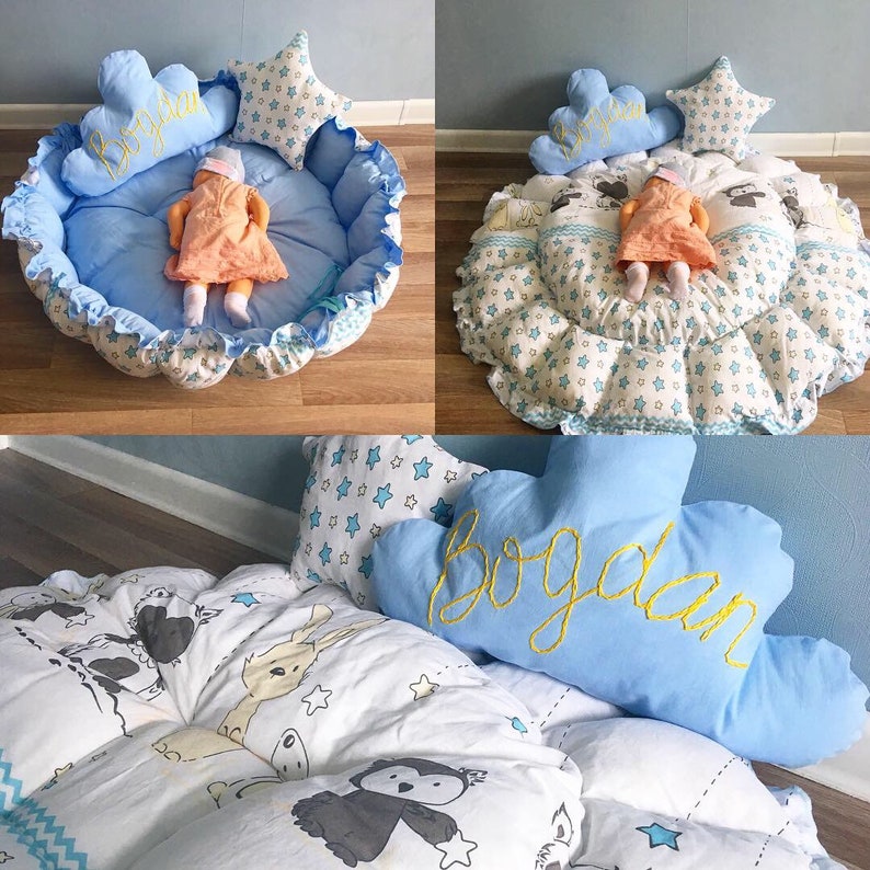 Floor pillow Nest for sleep Baby gift Yellow nest Baby girl Etsy