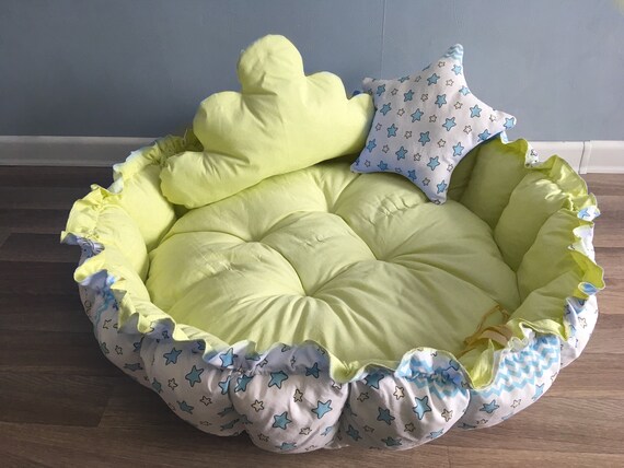 Yellow Floor Pillow Nest For Sleep Baby Gift Yellow Nest Baby Etsy