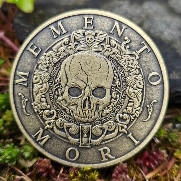 Memento Mori Carpe Diem Brass Coin