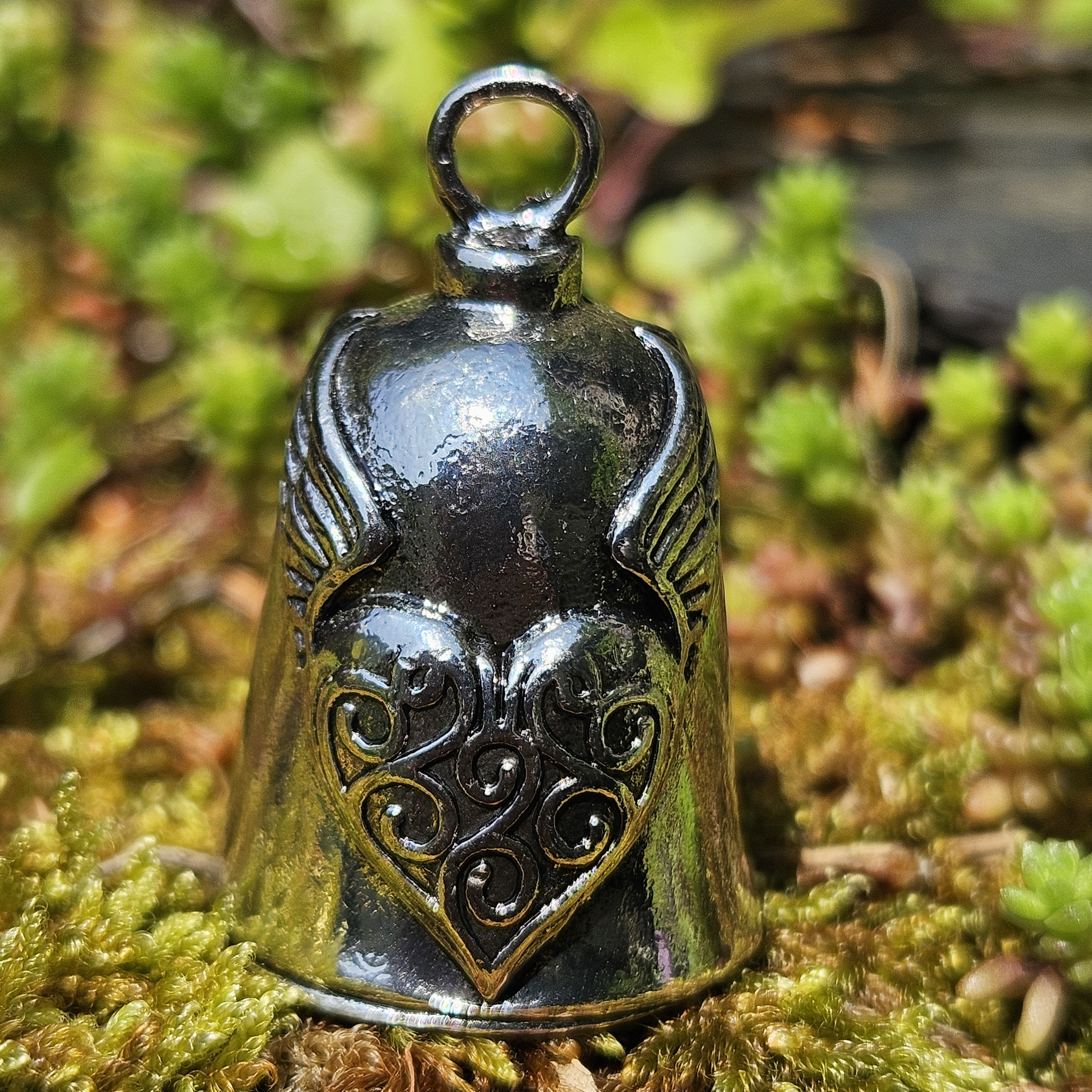 Campanella Portafortuna Per Moto - Guardian Bell Con Ali Di Angelo - Foto 2