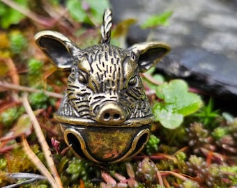 Small Brass Bore Bell / Pig Bell Goblin Guardian Bell