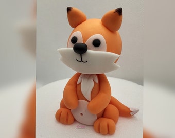 Fondant Fox Cake Topper Cake Decoration Figure Birthday Forest Animal