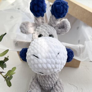 Crochet cute giraffe plushie toy, Stuffed giraffe amigurumi, Baby gift lovey