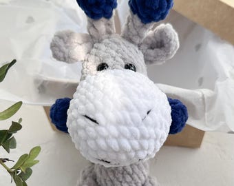 Crochet cute giraffe plushie toy, Stuffed giraffe amigurumi, Baby gift lovey