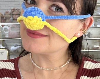 Ukrainian nose warmer, nose cover, crochet nose hat, nose muff, adult nose warmer, face warmer, gift for all