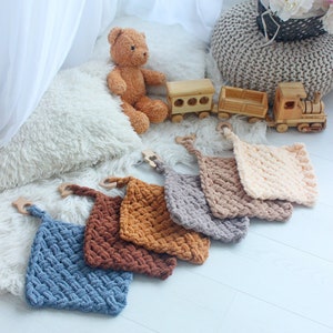 Soft baby comforter blanket, handmade cuddly blanket, dummy comforter, baby gift