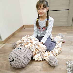 Teppich Teppich Junge, Häkelteppich für Kinder, Schafteppich, Shaun Schaf, Runde Kreis Wolldecke Lamm