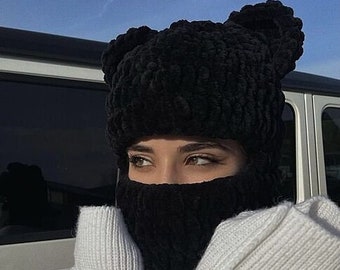 Balaclava knit bear Custom Balaklava Adult Balaclava Funny