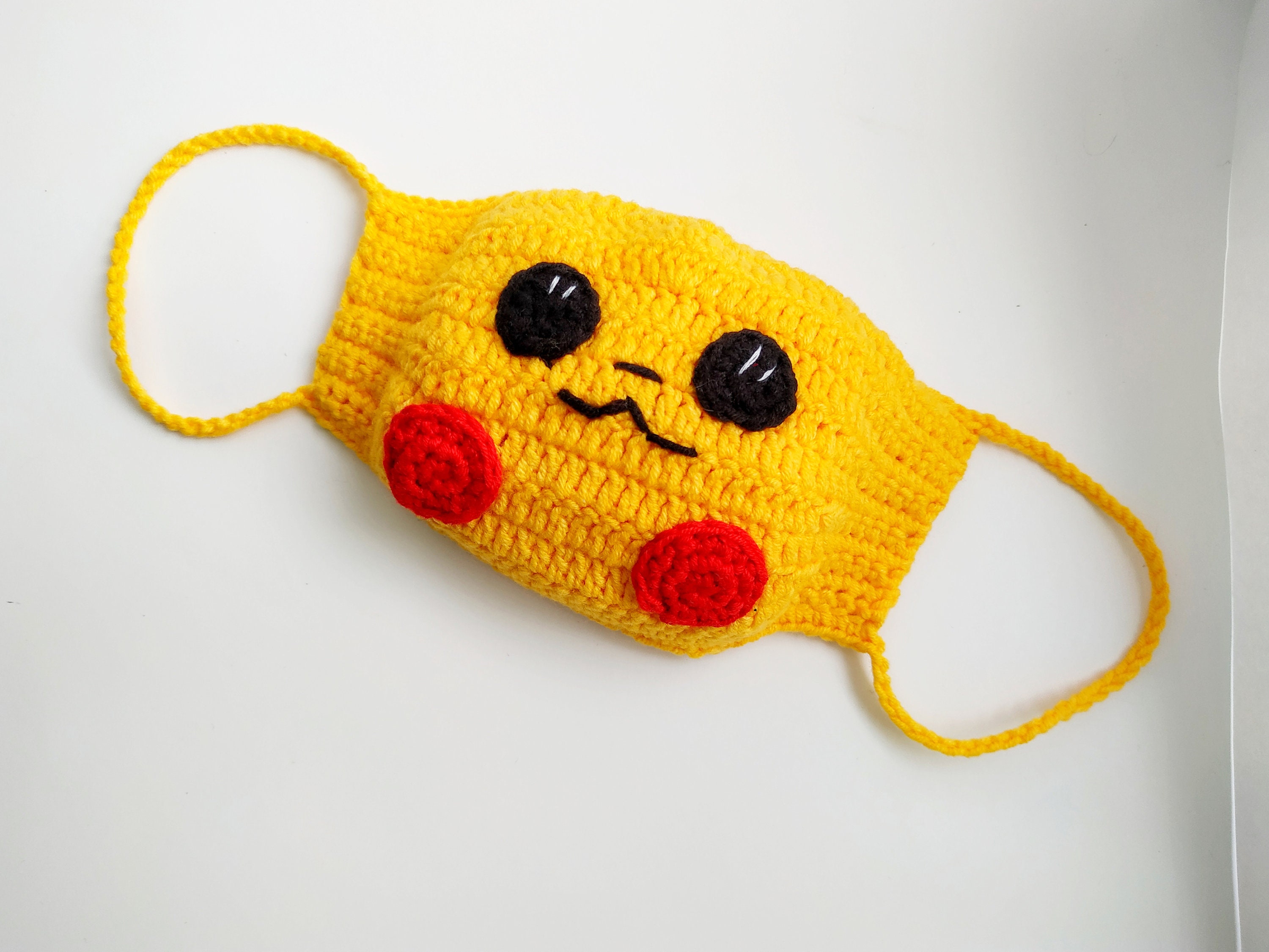 Kids Face Mask Pokemon Crochet Face Mask Pikachu Filter Etsy