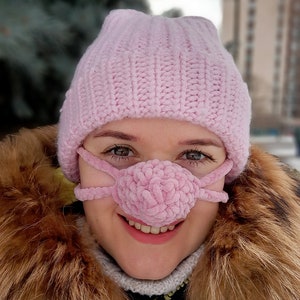 Nasenabdeckung, Nasenwärmer, gehäkelte Nasenmütze, Nasenmuff, Erwachsene Nasenwärmer, Kinder Nasenwärmer