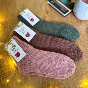 Knit women socks handmade, Warm winter socks, Cozy women socks, Hiking socks, Personalized socks