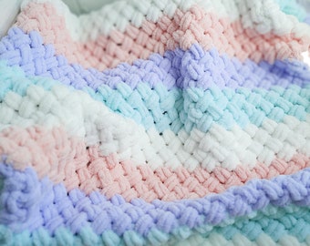 Regenbogen Babydecke, Baby-Dusche-Geschenk für Mädchen, Baby-Booties Einhorn, Baby-Mädchen Geschenk, neue Mutter einzigartiges Geschenk für zukünftige Eltern