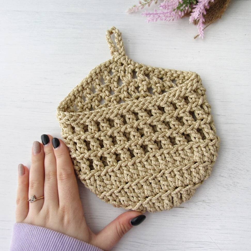 Crochet Hanging Basket Pattern Jute Basket for Onion and Etsy