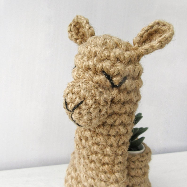Llama Planter Jute Basket for Plants Llama Gifts Alpaca Etsy