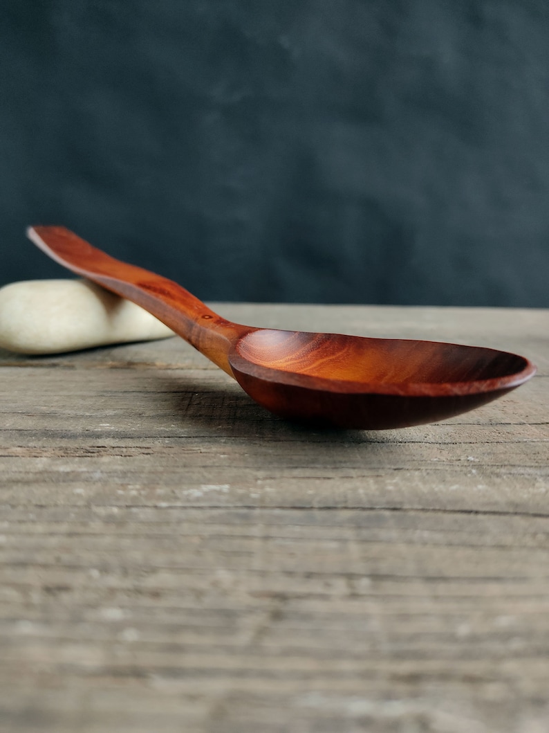 ADLORYEA Holzlöffel Set - 6 Stück Handgefertigte Esslöffel Aus Naturholz