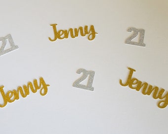 21st Birthday, 21st Birthday Decoration, 21st Birthday Confetti, Birthday Confetti, Personalized Birthday Decoration, Party Decoration, 21st