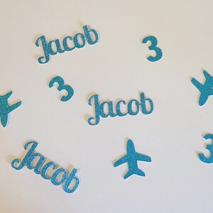 3rd Birthday, 3rd Birthday Decoration, Third Birthday Confetti, Airplane Birthday, Personalized Birthday Decoration, Plane Party Decor