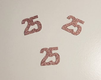 25th Birthday Confetti, 25th Birthday, Birthday Confetti, Party Decorations, 25th Anniversary, Table Scatter, Anniversary Party