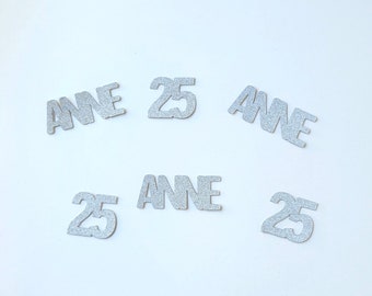 25th Birthday, 25th Anniversary, 25th Birthday Confetti, Birthday Confetti, Personalized Birthday Decoration, Anniversary Decoration, 25th