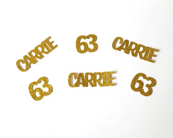 Geburtstags-Banner 'Cheers To 63 Years' In Gold-Glitzer - Deko Für Die 63. Geburtstagsparty