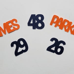 Birthday Confetti, Personalized Birthday Decoration, Orange and Blue Decoration, Happy Birthday Confetti, Custom Confetti, Party Confetti