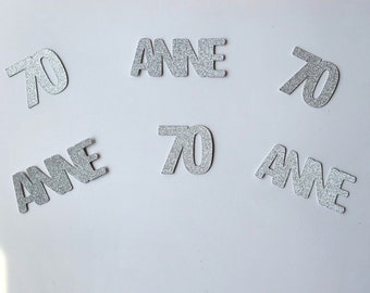 70th Birthday, 70th Birthday Decoration, 70th Birthday Confetti, Birthday Confetti, Personalized Birthday Decoration, Party Decoration, 70th
