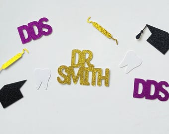 Doctor of Dental Surgery Graduation Confetti, Dentist Confetti Gift, DDS Graduation Confetti, Personalized Name Confetti, Dentist Gift