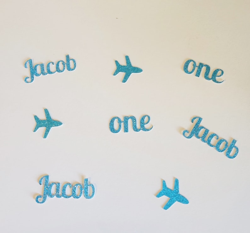 First Birthday 1st Birthday Decoration First Birthday Confetti Airplane Birthday Personalized Birthday Decoration Plane Party