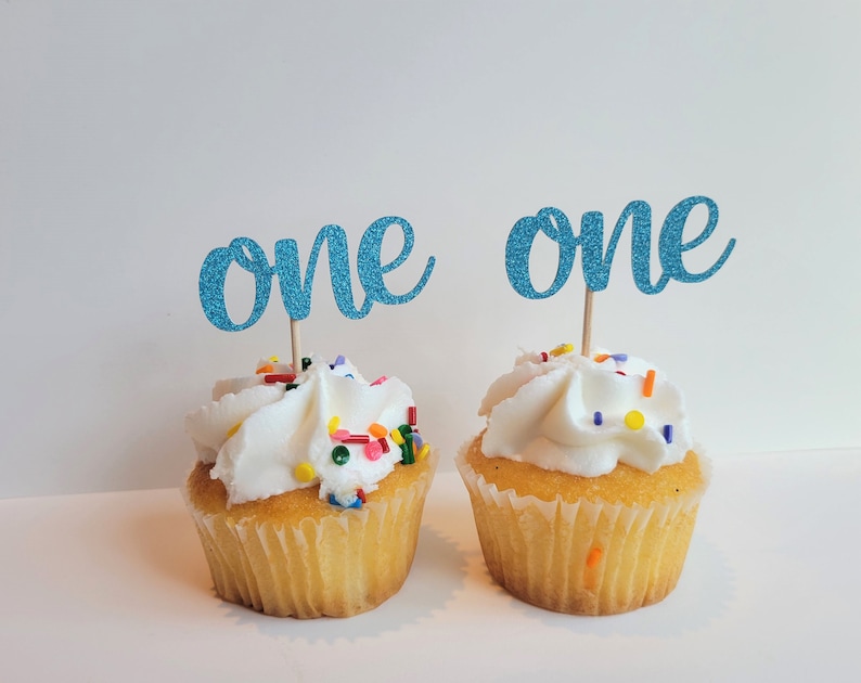 First Birthday Cupcake Toppers 1st Birthday Cupcake Topper Etsy
