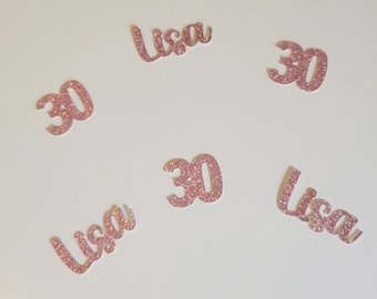 30th Birthday, 30th Birthday Decoration, 30th Birthday Confetti, Rose Gold Birthday Confetti, Personalized Birthday Decoration, Party Decor